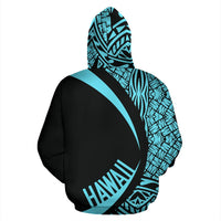 Hawaii Turtle Polynesian Hoodie Circle Style Blue Color - Polynesian Pride
