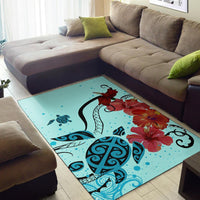 Sea Turtle Hibiscus Area Rug AH - Polynesian Pride
