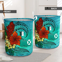 Wallis and Futuna Laundry Basket - Tropical Flowers Style - Polynesian Pride