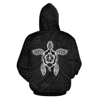 Hawaii Turtle Zip up Hoodie Warrior Style - Polynesian Pride