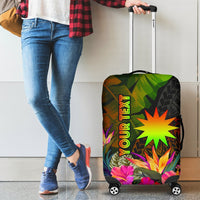 Nauru Polynesian Personalised Luggage Covers - Hibiscus and Banana Leaves Reggae - Polynesian Pride
