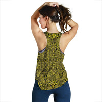 Polynesian Lauhala Mix Yellow Women's Racerback Tank Top - Polynesian Pride