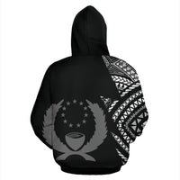 Pohnpei Pattern All Over Zip up Hoodie FSM - Polynesian Pride