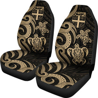 Fiji Polynesian Car Seat Covers - Gold Tentacle Turtle - Polynesian Pride