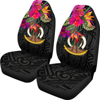 Vanuatu Car Seat Covers - Hibiscus Polynesian Pattern - Polynesian Pride