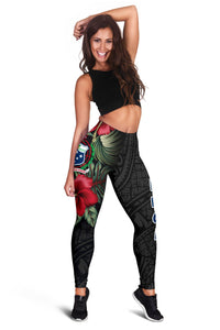 Samoa Polynesian Leggings - Hibiscus Coat of Arms - Polynesian Pride