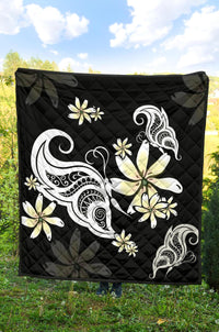 Plumeria Butterfly Premium Quilt - Polynesian Pride