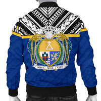 Nauru Men's Bomber Jacket - Polynesian Design - Polynesian Pride