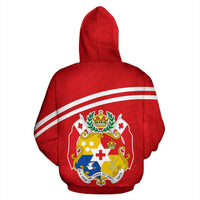Tonga All Over Zip up Hoodie Polynesian Rugby Style - Polynesian Pride