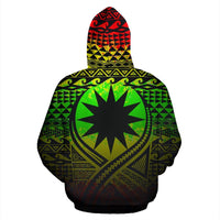 Nauru All Over Zip up Hoodie Lift up Reggae - Polynesian Pride