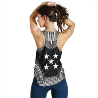 Gambier Islands Women's Racerback Tank - Polynesian Chief Black Version - Polynesian Pride