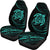 Hawaii Turtle Car Seat Covers - Turquoise - Frida Style Universal Fit Black - Polynesian Pride