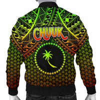 Polynesian Chuuk Men's Bomber Jacket - Reggae Vintage Polynesian Patterns - Polynesian Pride