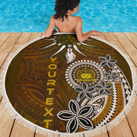 Samoa Custom Personalised Beach Blankets - Polynesian Boar Tusk - Polynesian Pride