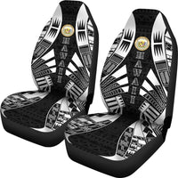 Hawaii Car Seat Covers - Hawaii Seal Polynesian Tattoo Black - Polynesian Pride