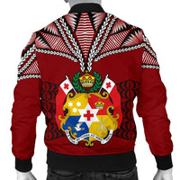 Tonga Polynesian Men's Bomber Jacket - Tongan Ngatu Pattern - Polynesian Pride