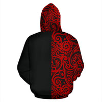 Polynesian Hoodie Zip up Half Style - Polynesian Pride