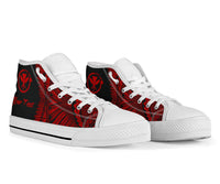 Hawaii Polynesian Custom Personalised High Top Shoes - Hawaii Pride Red Version - Polynesian Pride
