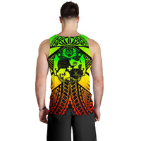 Tonga Polynesian Men's Tank Top - Tonga Reggae Seal with Polynesian tattoo - Polynesian Pride