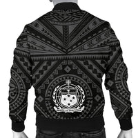 Samoa Men's Bomber Jacket - Samoa Seal In Polynesian Tattoo Style - Polynesian Pride