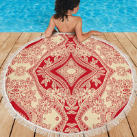 Polynesian Beach Blanket Red And Yellow - Polynesian Pride