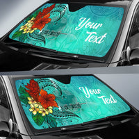 Papua New Guinea Auto Sun Shade - Tropical Flowers Style - Polynesian Pride