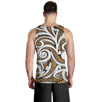 Polynesian Maori Ethnic Ornament Gold Hawaii Men's Tank Top - Polynesian Pride