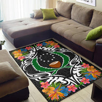 Pohnpei State Area Rug - Coat OfArmsWith Tropical Flowers - Polynesian Pride