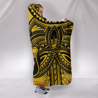 Samoa Blanket - Coat Of Arm Gold - Black - Polynesian Pride
