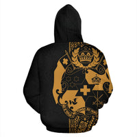 Tonga Polynesian Hoodie Yellow Line - Polynesian Pride