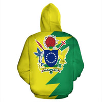 Cookislands Flag All Over Zip up Hoodie Tooth Style - Polynesian Pride