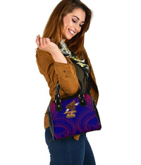 American Samoa Polynesian Shoulder Handbag - Bald Eagle (Blue - Red) - Polynesian Pride