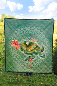 Circle Turtle Premium Quilt - Polynesian Pride