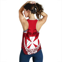 Wallis and Futuna Polynesian Coconut Women's Racerback Tank A02 - Polynesian Pride