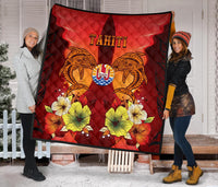 Tahiti Premium Quilt - Tribal Tuna Fish - Polynesian Pride