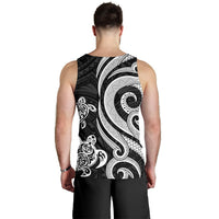 Tonga Men's Tank Top - White Tentacle Turtle - Polynesian Pride