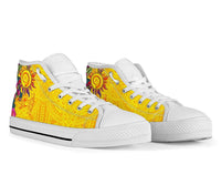 Polynesian High - Top Shoes - Vanuatu Symbols With Hibiscus - Polynesian Pride