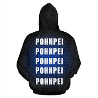 Pohnpei All Over Zip up Hoodie Go Pohnpei Style - Polynesian Pride