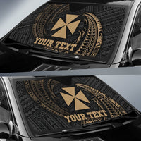 Polynesian Wallis and Futuna Custom Personalised Sun Shades - Gold Tribal Wave - Polynesian Pride
