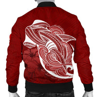 Tonga Men'S Bomber Jacket Shark Coat Of Arms - Polynesian Pride