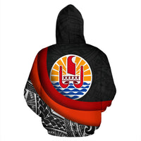 French Polynesia Zip up Hoodie Mooare Islands - Polynesian Pride