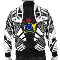 Cook Islands Men Bomber Jackets - Polynesian Tattoo Black - Polynesian Pride