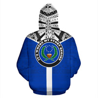 Pohnpei All Over Hoodie Micronesian Homeland - Polynesian Pride