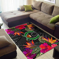Pohnpei Area Rugs Hibiscus Polynesian Pattern - Polynesian Pride