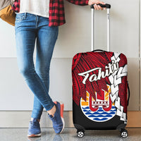 Tahiti Polynesian Luggage Covers - Tribal Wave Tattoo Flag Style - Polynesian Pride