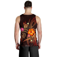 New Caledonia Polynesian Men's Tank Top - Legend of New Caledonia (Red) - Polynesian Pride