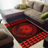 Kakau Seal Of Hawaii Polynesian - Orange Rug - Polynesian Pride