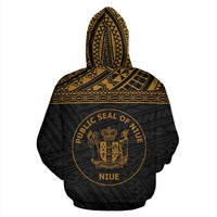 Niue Polynesian Hoodie Horizontal Gold - Polynesian Pride