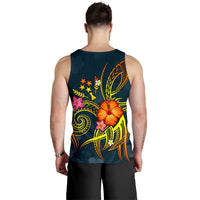 Kosrae Polynesian Men's Tank Top - Legend of Kosrae (Blue) - Polynesian Pride