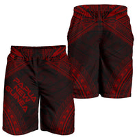 Papua New Guinea Men's Shorts - Polynesian Chief Red Version - Polynesian Pride